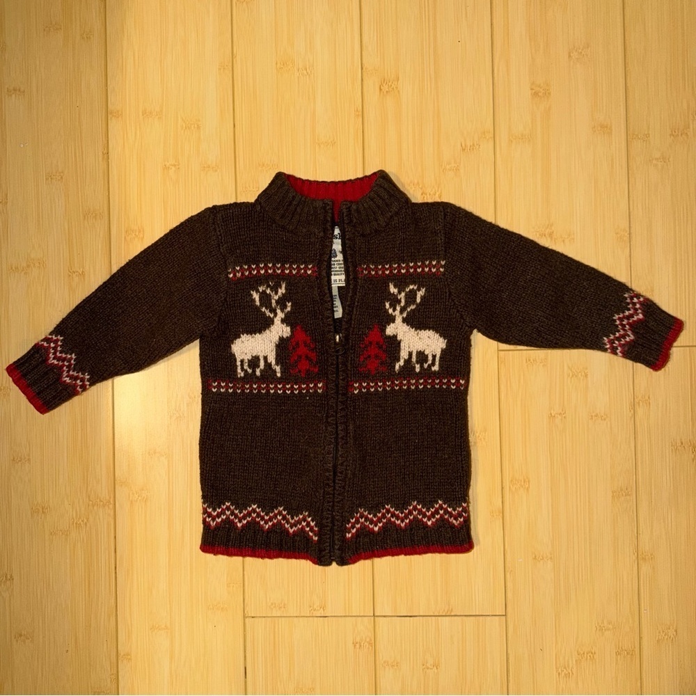 OshKosh Brown Reindeer Sweater